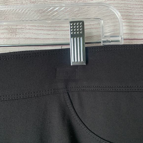 Luxe Slims Black Ankle Leggings Collant Sans Pieds Faux Pockets Size L (14-16) - Picture 8 of 14